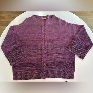 Style & Co slouchy purple ombré cotton-blend sweater